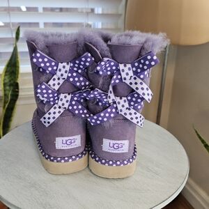 UGG Kids Purple Polka Dot Boots